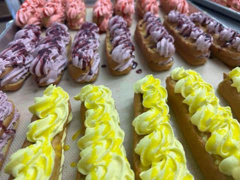 Perle d'Or Bakery - Éclairs à la crème saveurs variées (6)